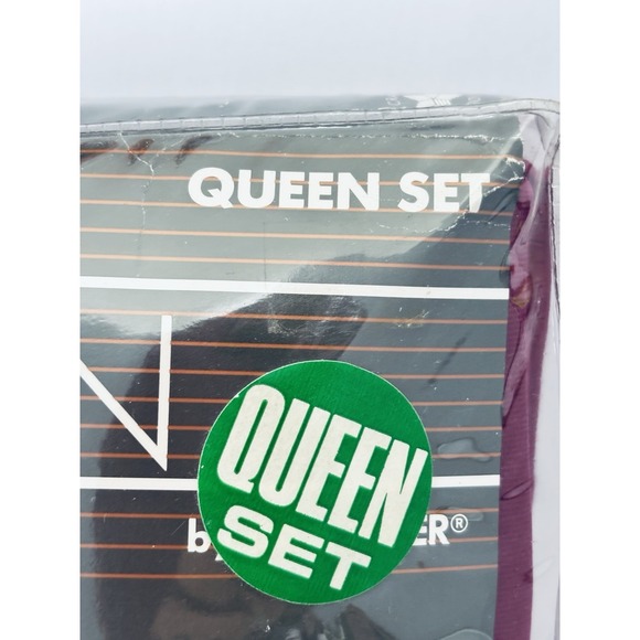 Playboy Bunny Logo Satin Sheets Queen Bed Set - 4 Piece Vintage 1986 Purple Plum - Picture 3 of 14